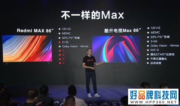 86吋的超大屏电视并不贵 酷开电视Max86”