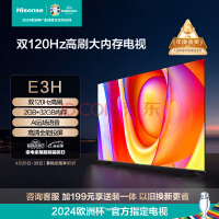 海信电视75E3H 75英寸 120Hz 2+32GB 远场语音 MEMC防抖大屏 智慧屏 智能液晶平板电视机 以旧换新